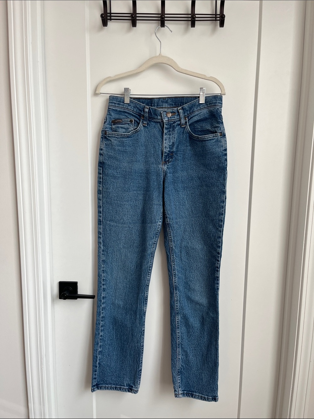 Y2K Denim Riders Straight-Leg Women's Jeans in Classic Blue Wash 28X29